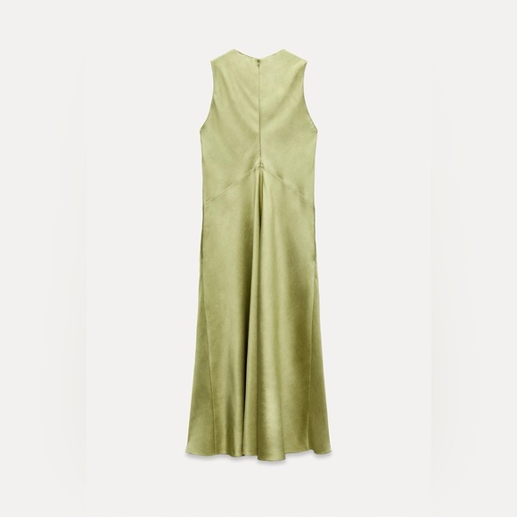 Zara - Midi Dress - Chartreuse - Small - NWT - Picture 2 of 4